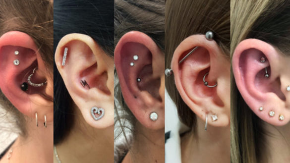 Tipos de Piercings na orelha