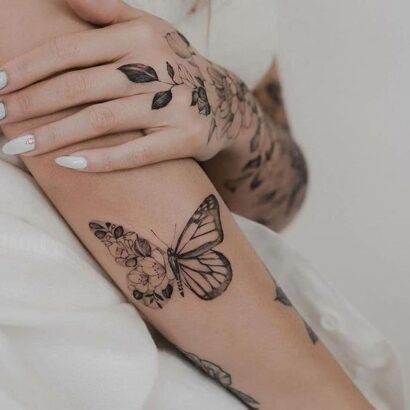 Ideias de tatuagens borboletas delicadas