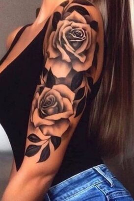 Tatuagem de Rosa no Braço