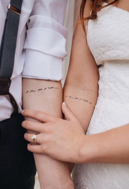 tatuagem-para-casal-código-morse