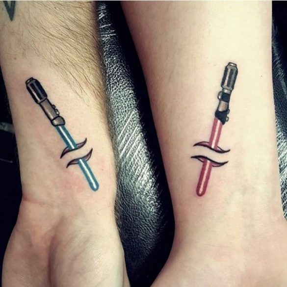 tatuagem-para-casal-espada-jedi-star-wars