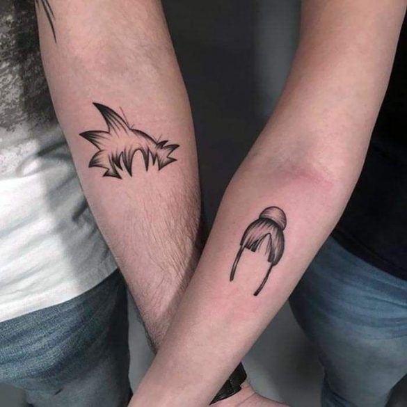 tatuagem-para-casal-goku-e-chi-chi