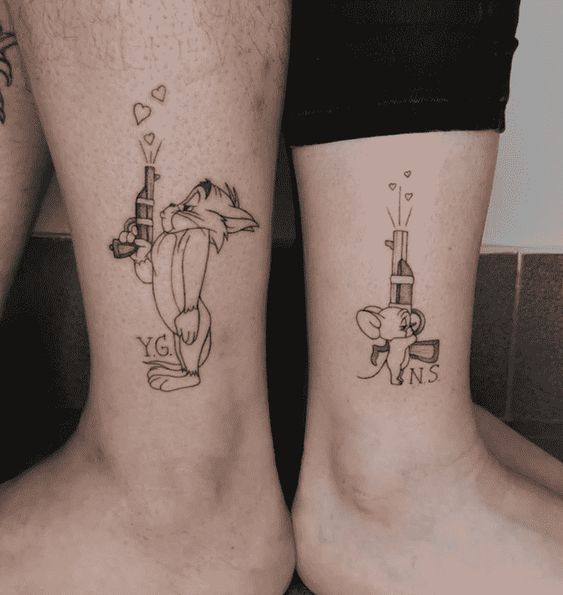 tatuagem-para-casal-tom-e-jerry