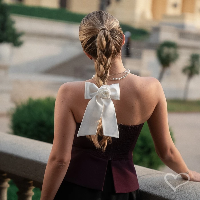 Laços de cabelo com trança